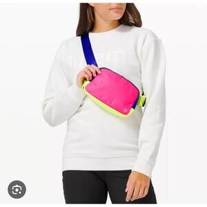 Lululemon Everywhere Belt Bag Pink Highlight / Cerulean Blue / Highlight Yellow